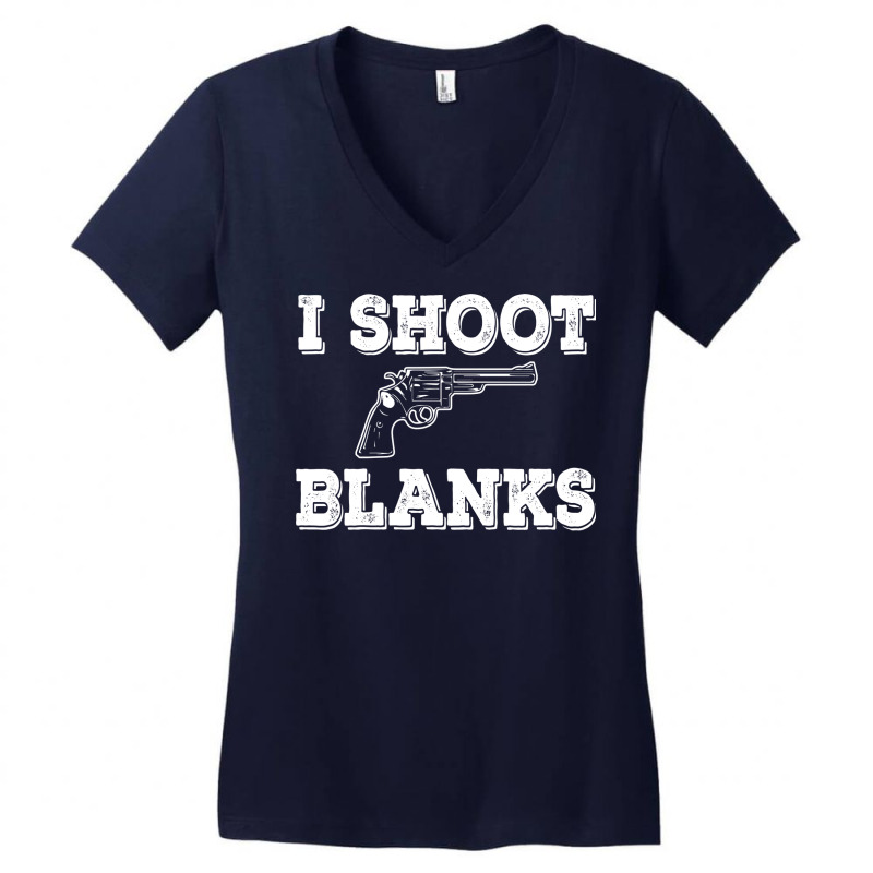 I Shoot Blanks Girl Women's V-Neck T-Shirt by bulshinssibiu | Artistshot