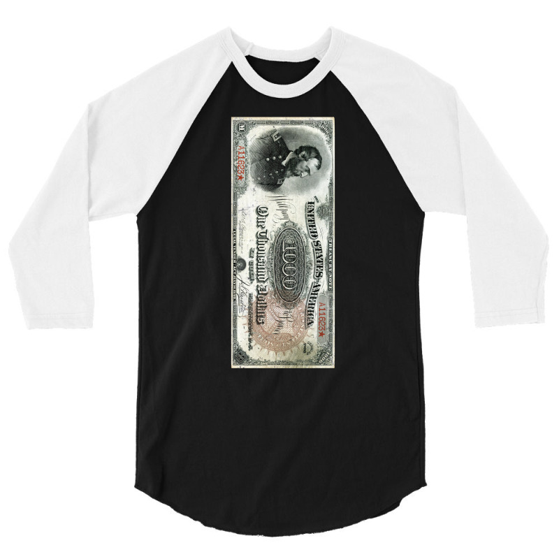 United States Dollar Bill 3/4 Sleeve Shirt | Artistshot