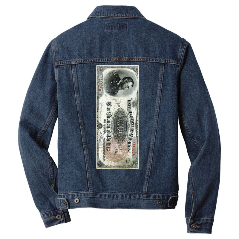 United States Dollar Bill Men Denim Jacket | Artistshot