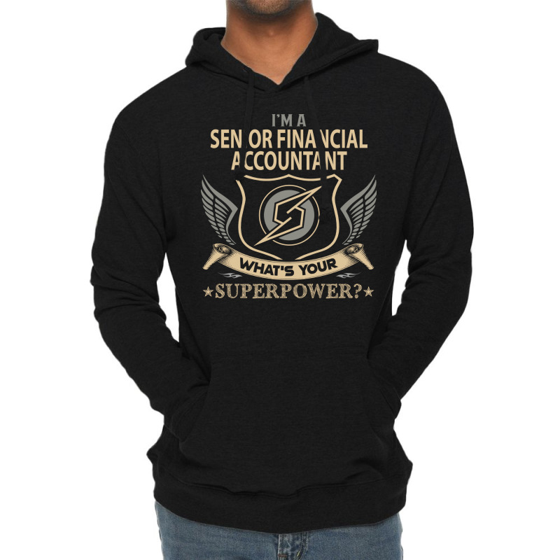 Senior Financial Accountant T  Superpower Gift Item Tee Lightweight Hoodie | Artistshot