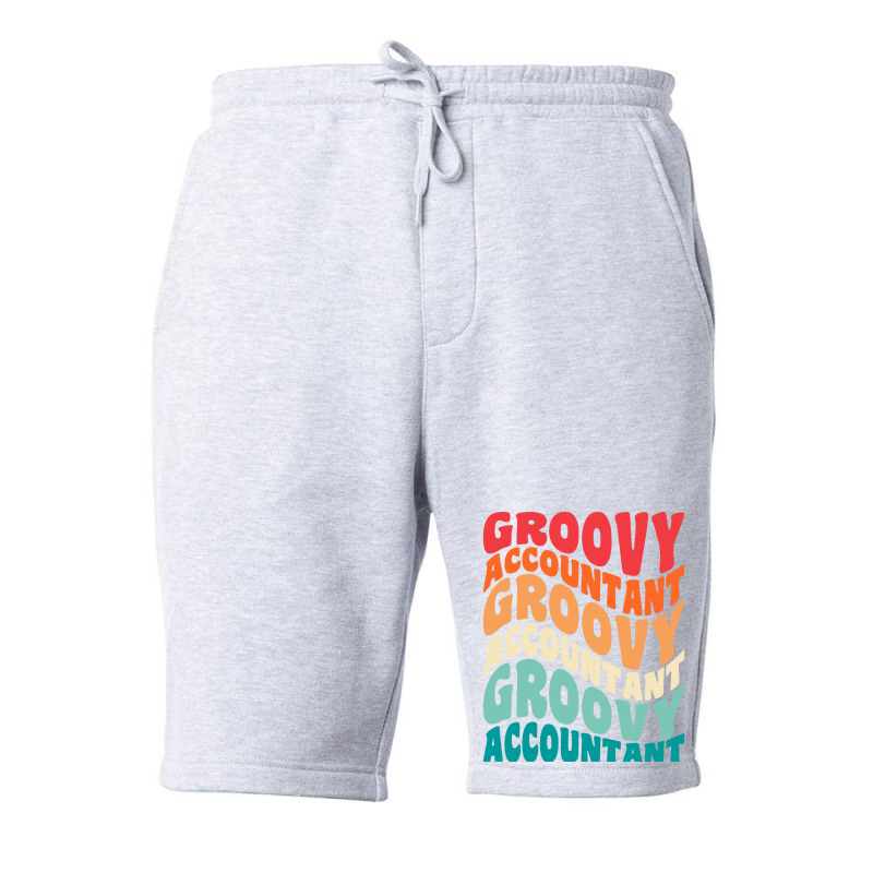 Groovy Accountant Vintage Retro 60s 70s 80s Vibes Hipster Fleece Short | Artistshot