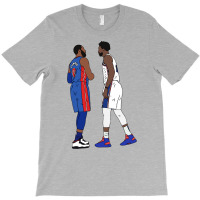 Joel Embiid Stares Down Andre Drummond T-shirt | Artistshot