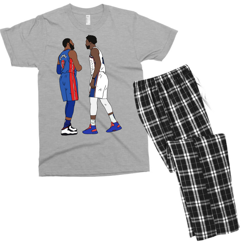 Joel Embiid Stares Down Andre Drummond Men's T-shirt Pajama Set | Artistshot