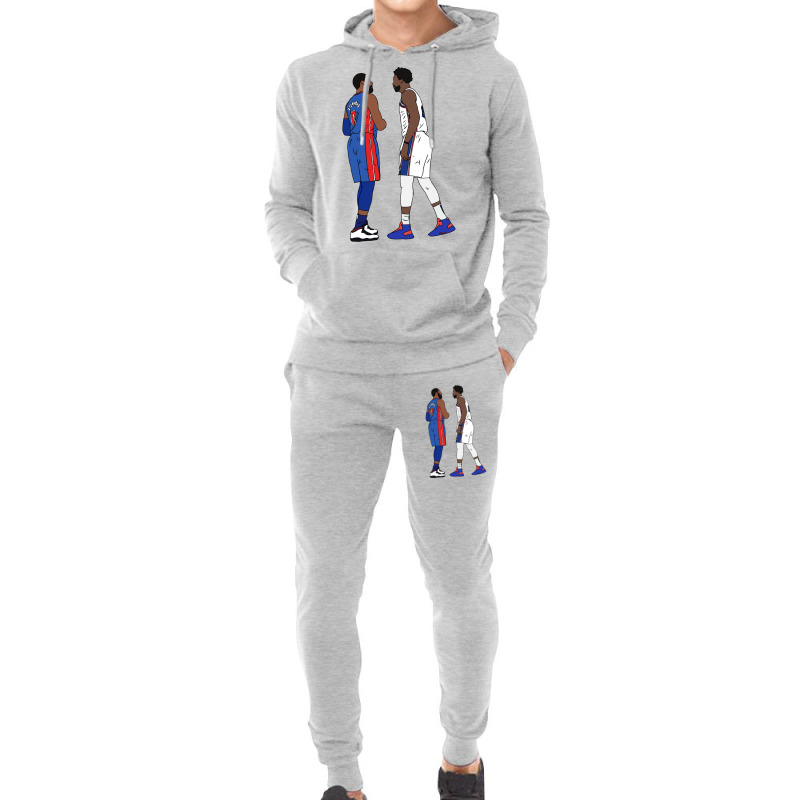 Joel Embiid Stares Down Andre Drummond Hoodie & Jogger Set | Artistshot