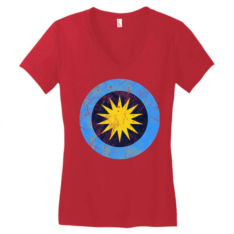 Malaysia Flag Air Force Roundel Women's V-Neck T-Shirt by tacikkaticsp | Artistshot