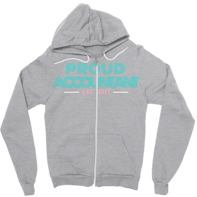 Proud Accountant Est 2017 Boy Zipper Hoodie by hutormbuyie6 | Artistshot