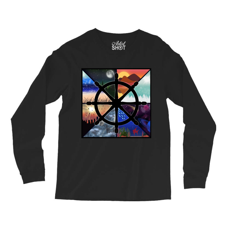 Artistshort Trending Wheel Of Travel Long Sleeve Shirts by greggjvandervor | Artistshot