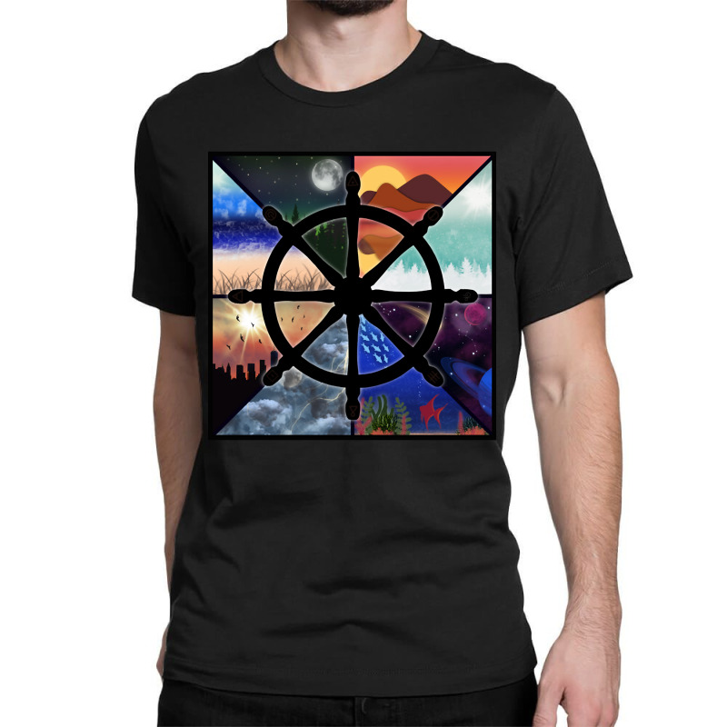 Artistshort Trending Wheel Of Travel Classic T-shirt by greggjvandervor | Artistshot