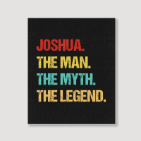 Hot Trend Mens Joshua The Man The Myth The Legend Portrait Canvas Print | Artistshot