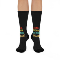 Hot Trend Mens Joshua The Man The Myth The Legend Crew Socks | Artistshot