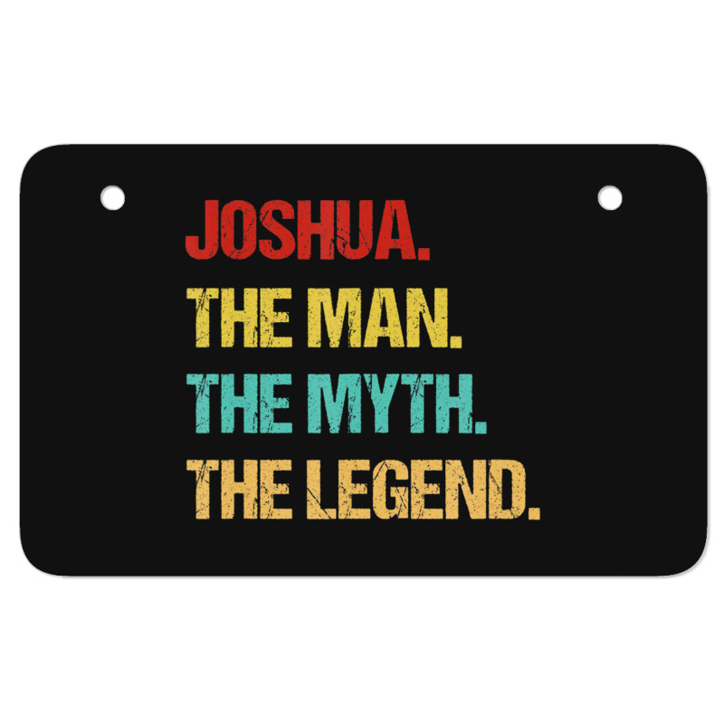 Hot Trend Mens Joshua The Man The Myth The Legend Atv License Plate | Artistshot