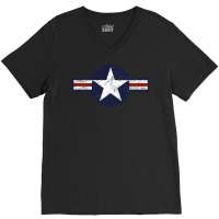 Usaf Air Force Roundel Emblem Official V-neck Tee | Artistshot