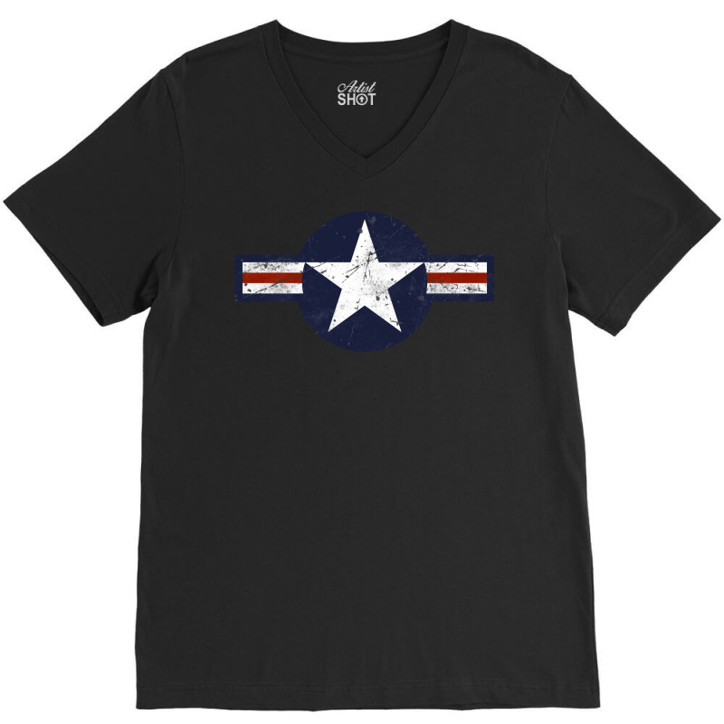 Usaf Air Force Roundel Emblem Official V-neck Tee | Artistshot