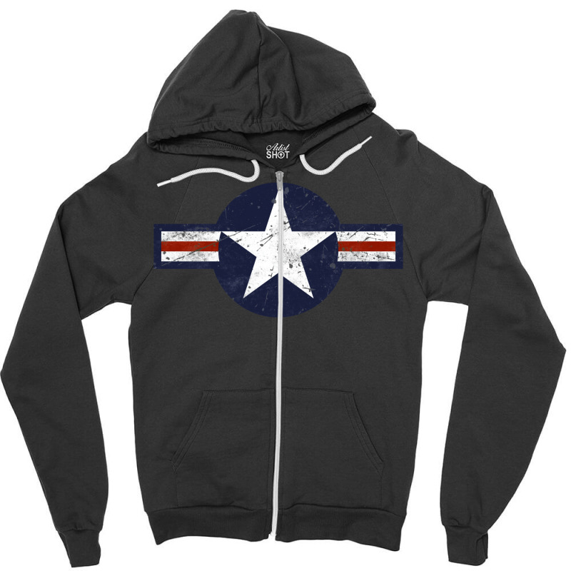 Usaf Air Force Roundel Emblem Official Zipper Hoodie | Artistshot