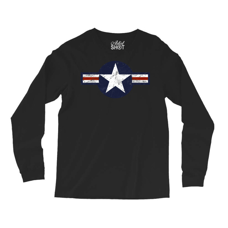 Usaf Air Force Roundel Emblem Official Long Sleeve Shirts | Artistshot