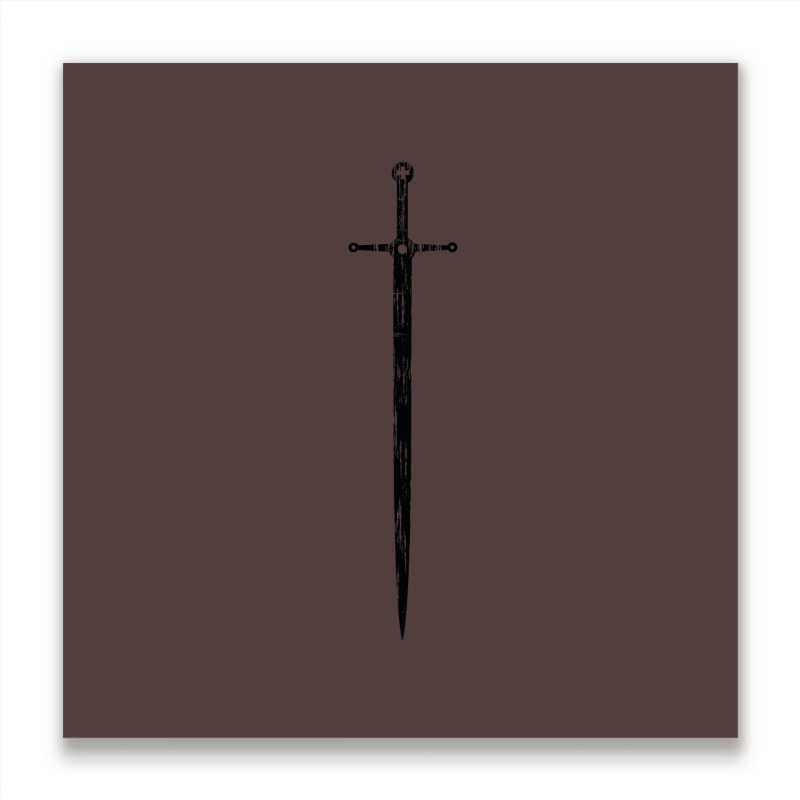 Medieval Crusader Sword Metal Print Square | Artistshot