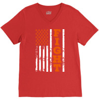 Adhd Awareness Fight American Flag 4th Of July Happy Independence Day V-neck Tee | Artistshot