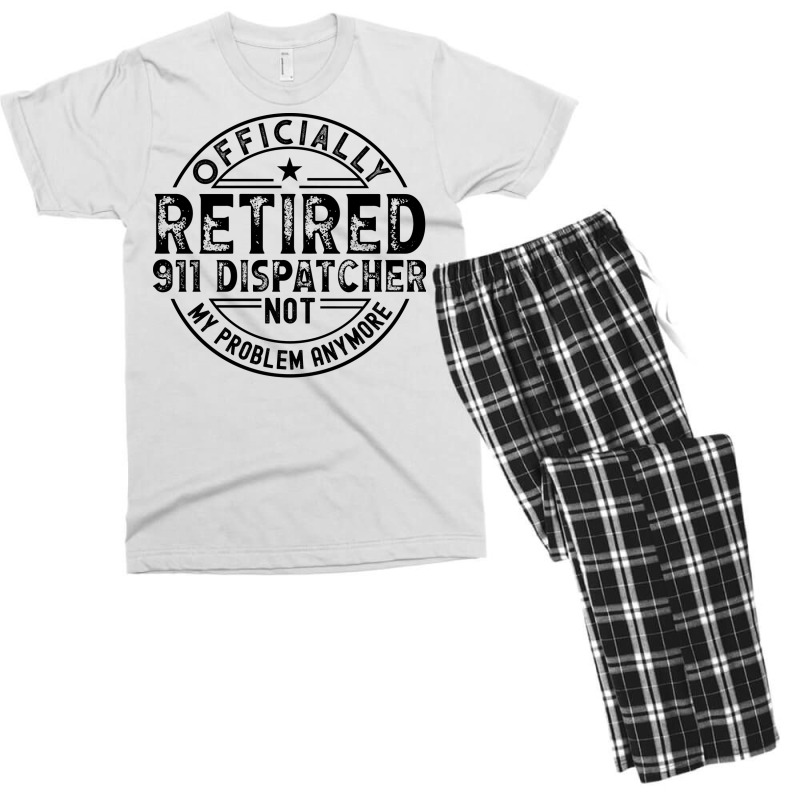 Retired 911 Dispatcher Cute Men's T-shirt Pajama Set | Artistshot