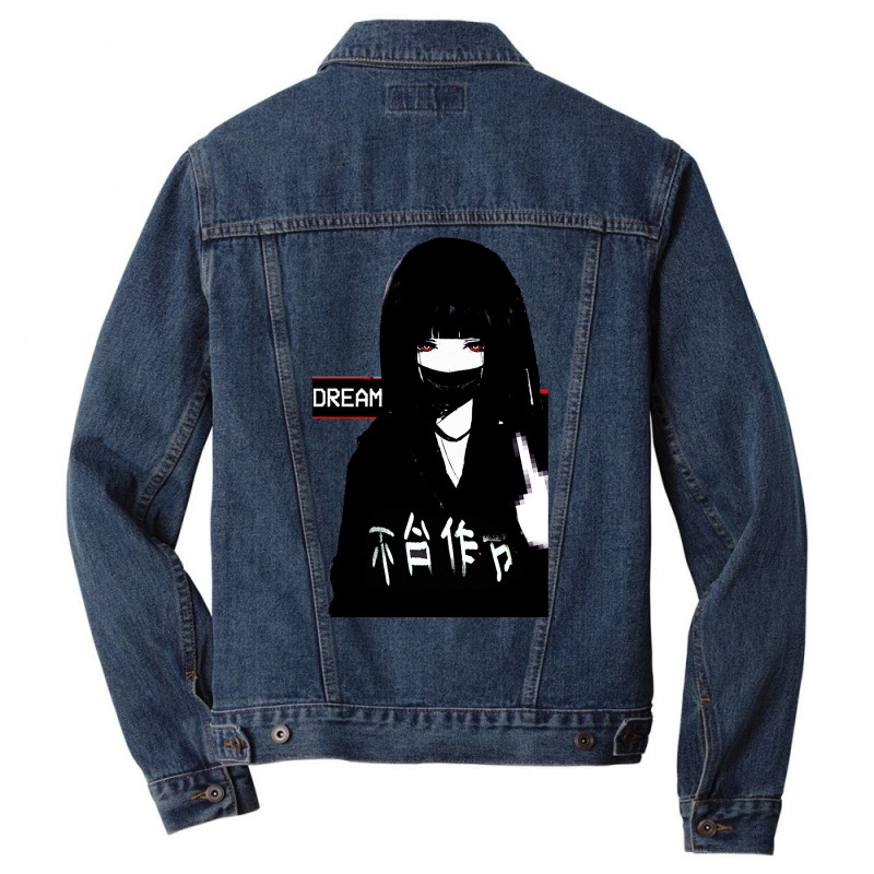 Japanese Cyberpunk Girl Vaporwave Dream Men Denim Jacket | Artistshot