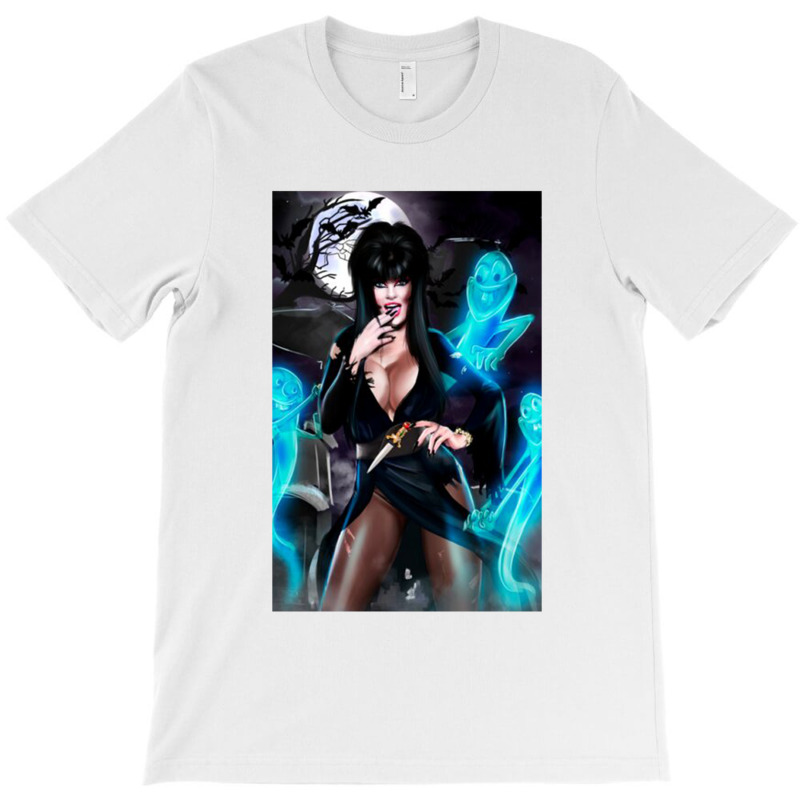 Elvira Being Burned At The Stake Cartoon (2) T-shirt | Artistshot