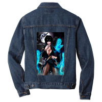 Elvira Being Burned At The Stake Cartoon (2) Men Denim Jacket | Artistshot