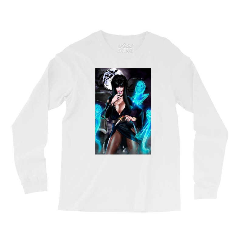 Elvira Being Burned At The Stake Cartoon (2) Long Sleeve Shirts | Artistshot