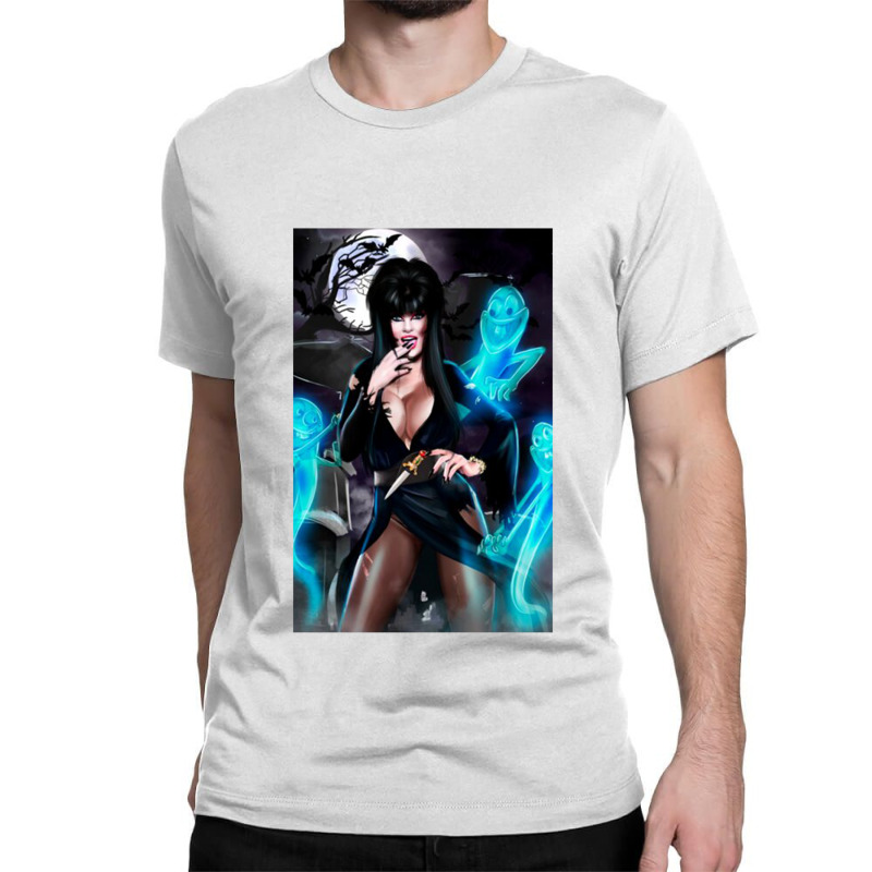 Elvira Being Burned At The Stake Cartoon (2) Classic T-shirt | Artistshot