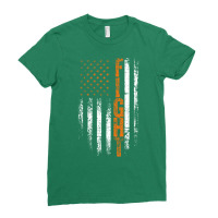 Adhd Awareness Ribbon American Flag In This Family We Fight Together 7 Ladies Fitted T-shirt | Artistshot