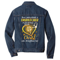 Never Underestimate A Dispatcher Tumblr Men Denim Jacket | Artistshot