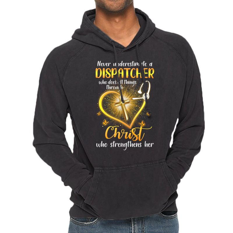 Never Underestimate A Dispatcher Tumblr Vintage Hoodie | Artistshot