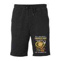 Never Underestimate A Dispatcher Tumblr Fleece Short | Artistshot