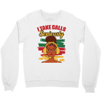 Funny Melanated Dispatch Humor African American Dispatcher Green Crewneck Sweatshirt | Artistshot