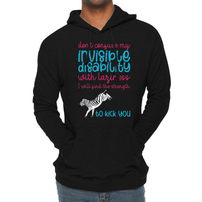 Dont Confuse My Invisible Disability With Laziness 80s Lightweight Hoodie by sarrafsianour | Artistshot