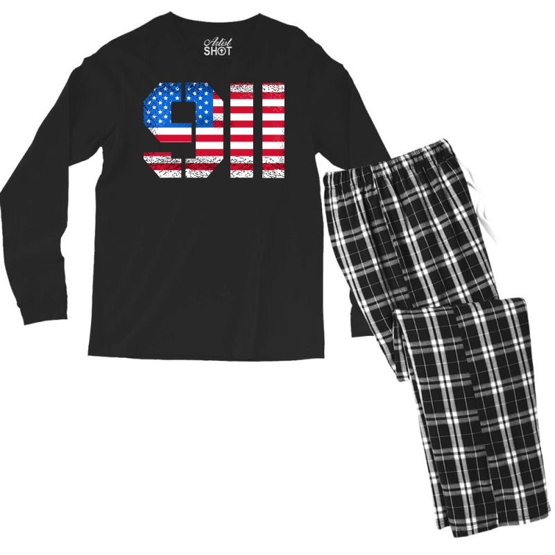 Nine One One Classic Men's Long Sleeve Pajama Set | Artistshot