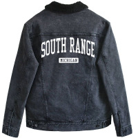 South Range Michigan Mi Vintage Athletic Sports Design T Shirt Unisex Sherpa-lined Denim Jacket | Artistshot