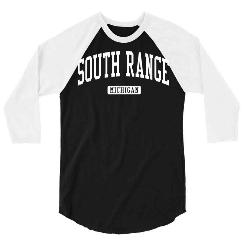 South Range Michigan Mi Vintage Athletic Sports Design T Shirt 3/4 Sleeve Shirt | Artistshot