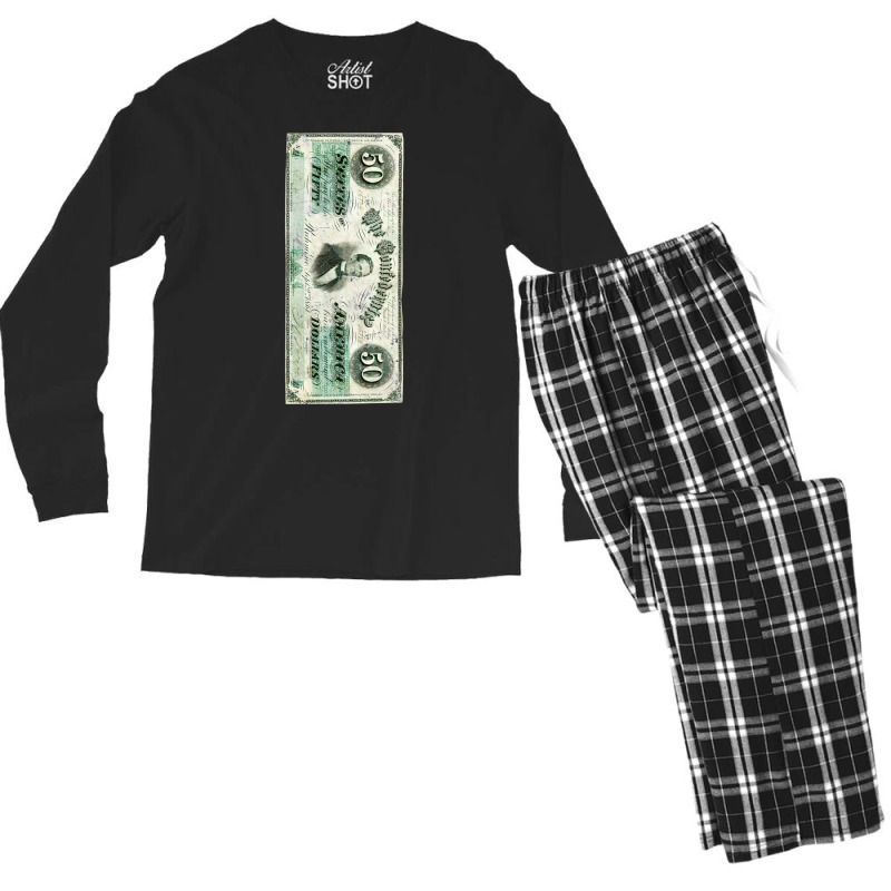 American Confederate Dollar Men's Long Sleeve Pajama Set | Artistshot