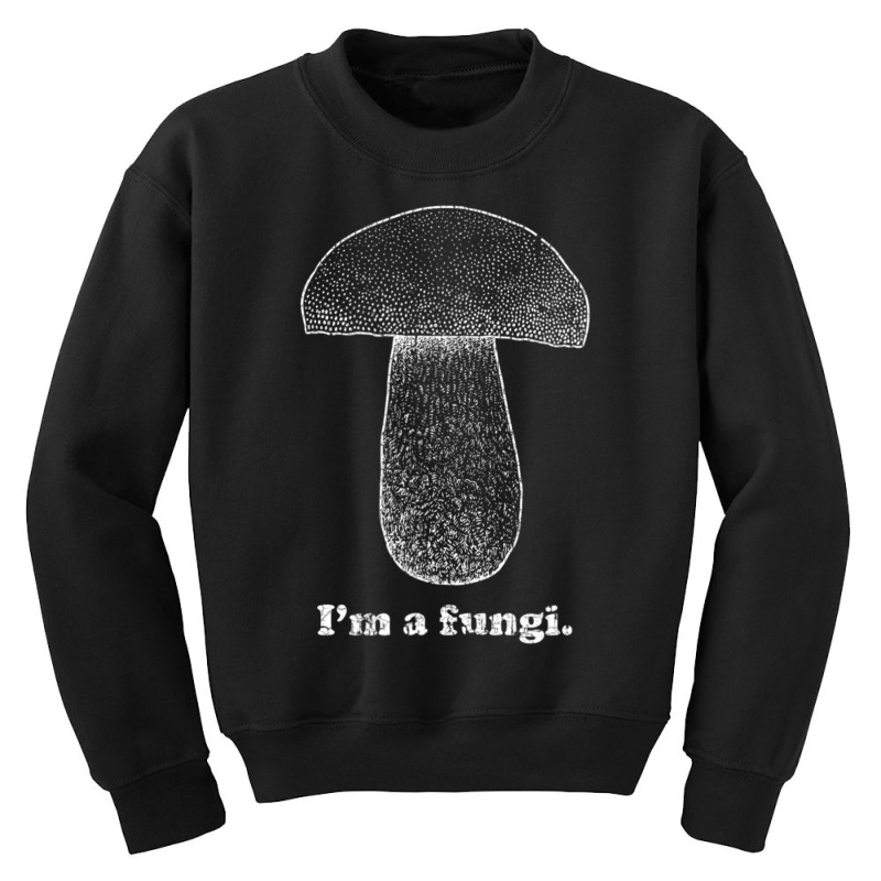 I'm A Fungi Mushrooms Fun Guy Pun Gag Youth Sweatshirt by tintruong | Artistshot