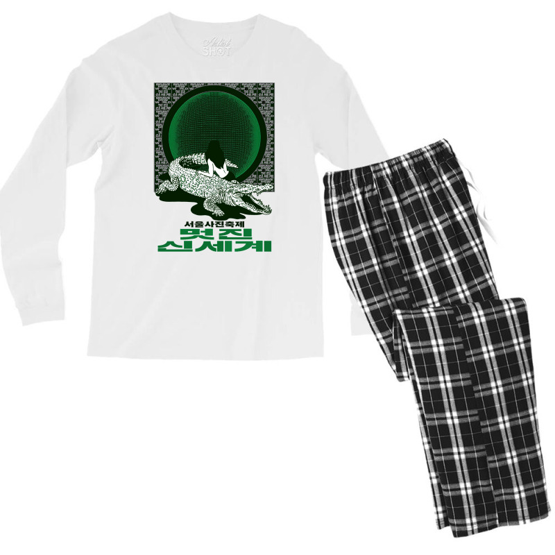 Cool Vaporwave Style Cyberpunk Girl Graphic Desing Vector Men's Long Sleeve Pajama Set | Artistshot