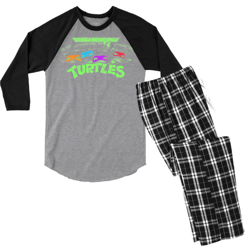 Pizza Time! (dark) Men's 3/4 Sleeve Pajama Set by kassirromkes5 | Artistshot