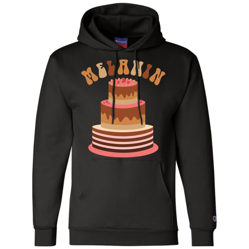 Black Pride Melanin Cake For Women Men Blm Afro Queens King Melanin Gi Champion Hoodie | Artistshot