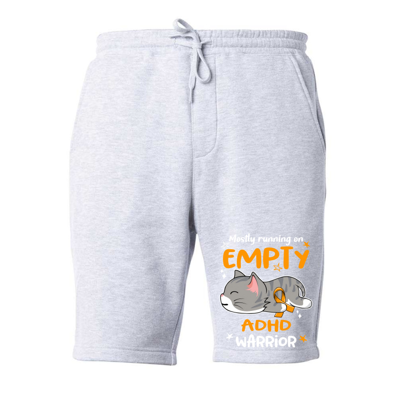 Mostly Running On Empty Adhd Warrior Green Fleece Short by kounouadelcia | Artistshot