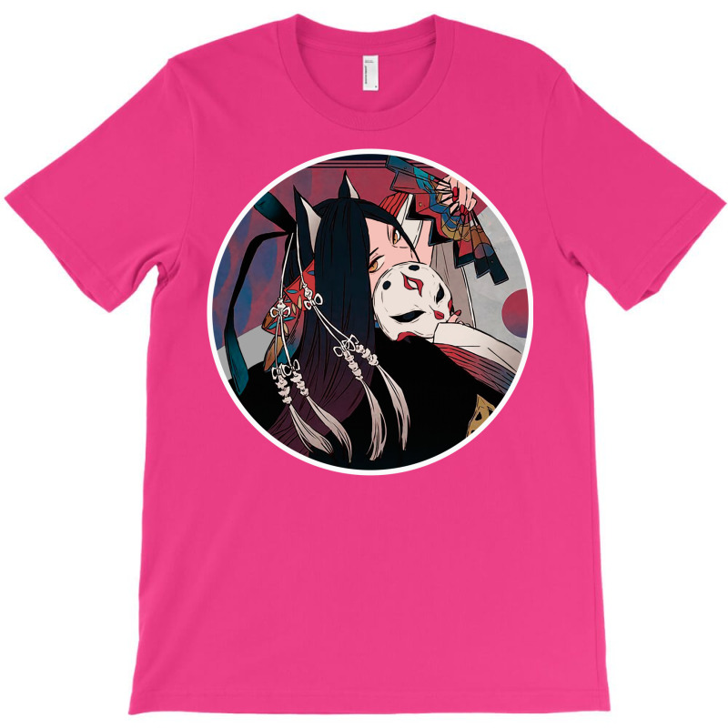 Japanese Geisha Fox Mask Vaporwave Urban Style T-shirt | Artistshot