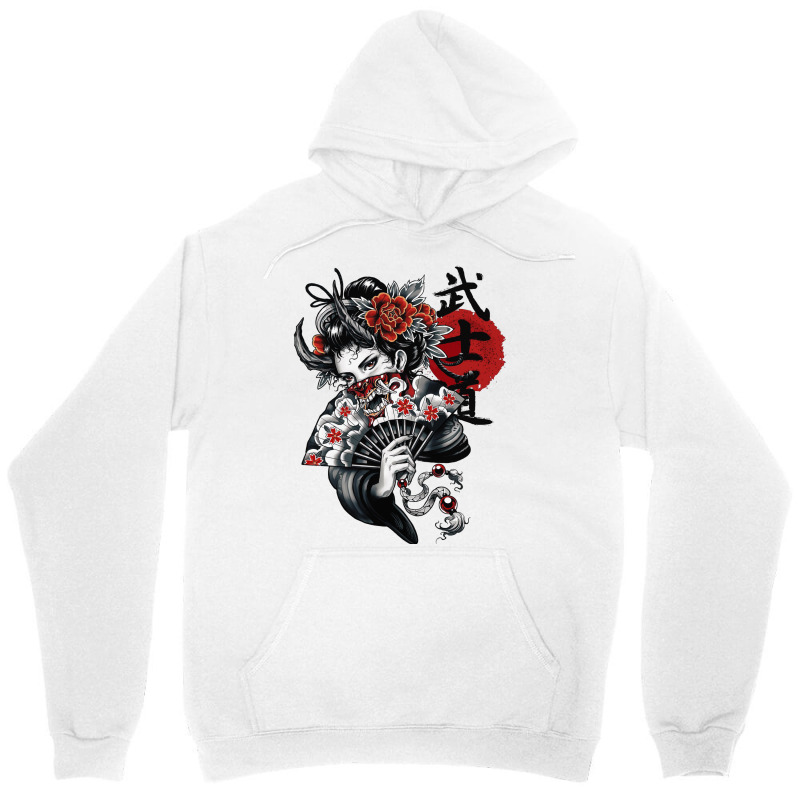 Japanese Geisha Girl Vaporwave Cyberpunk Popart Urban Style Unisex Hoodie | Artistshot