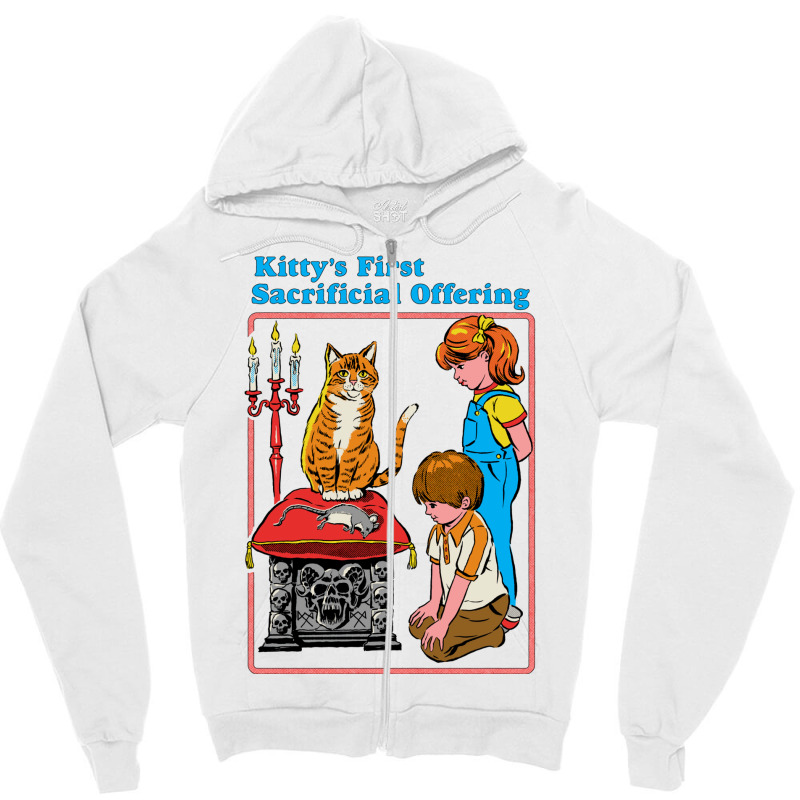 Kitty's First Offering Zipper Hoodie | Artistshot