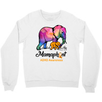 Mama Elephant Mamaphant Adhd Awareness Hippie Crewneck Sweatshirt | Artistshot