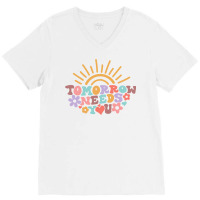 Mental Health Tomorrow Needs You Adhd Awareness Women Travel V-neck Tee | Artistshot