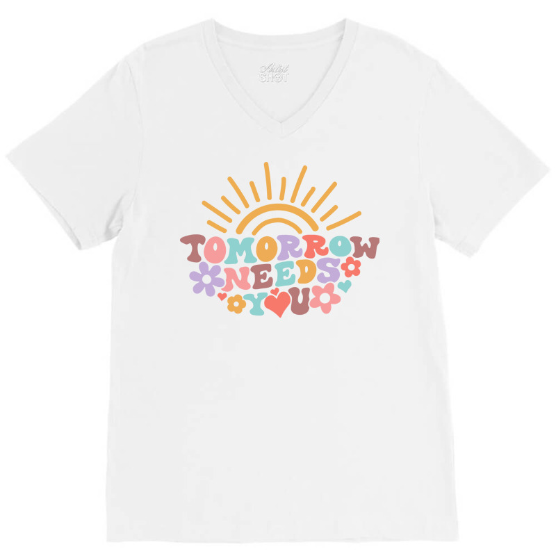 Mental Health Tomorrow Needs You Adhd Awareness Women Travel V-Neck Tee by valkdiartel | Artistshot