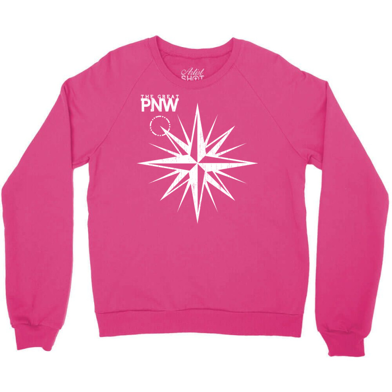 Pnw Compass Crewneck Sweatshirt by kassirromkes5 | Artistshot