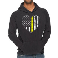 Thin Gold Line Distressed American Flag Heart Red Vintage Hoodie | Artistshot